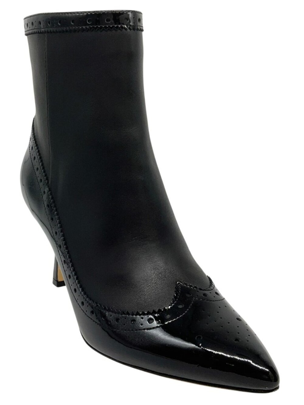 L'Agence Black Leather / Patent Leather Ember Boots